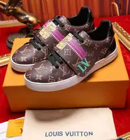 louis vuitton sapatos plates unisexe leather italy brown